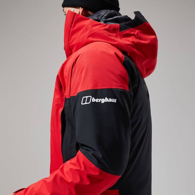 Berghaus moški mtn vodnik gtx pro jakna 6JTH24 oblačila goji berry/jet black