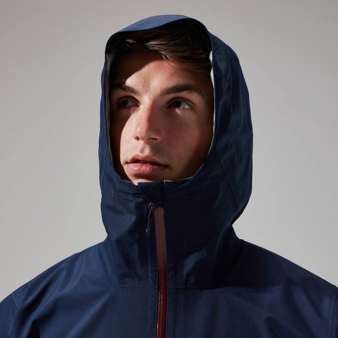 Berghaus moški paclite dynak jakna 6JTH25 oblačila temno modra/temno rdeča