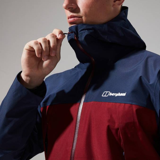 Berghaus moški paclite dynak jakna 6JTH25 oblačila temno modra/temno rdeča
