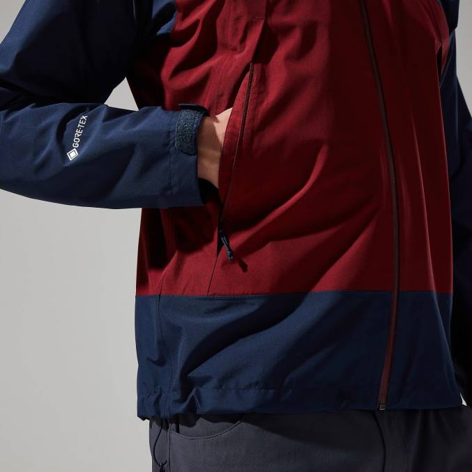 Berghaus moški paclite dynak jakna 6JTH25 oblačila temno modra/temno rdeča