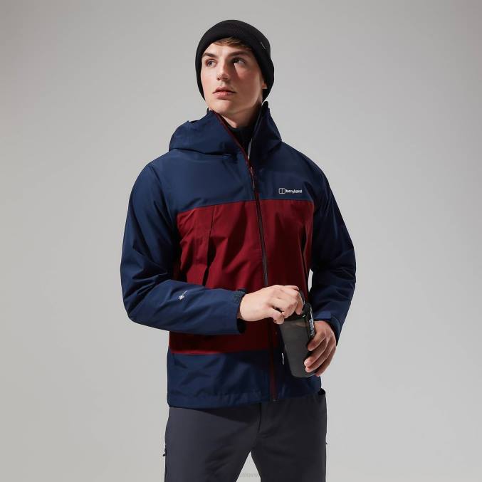 Berghaus moški paclite dynak jakna 6JTH25 oblačila temno modra/temno rdeča