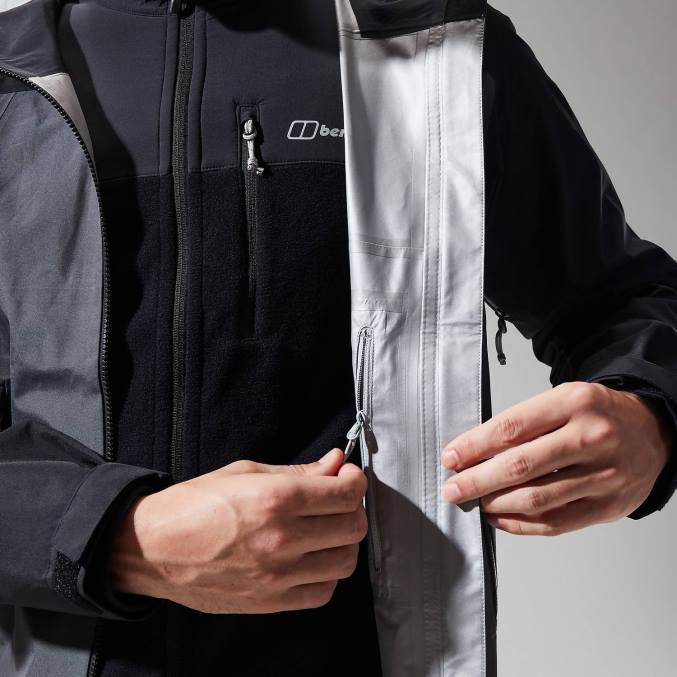 Berghaus moški paclite peak zračna jakna 6JTH38 oblačila siva/črna