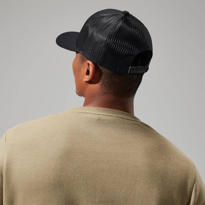 Berghaus uniseks tovornjakarska kapa z prepoznavnim logotipom 6JTH274 pokrivala Črna