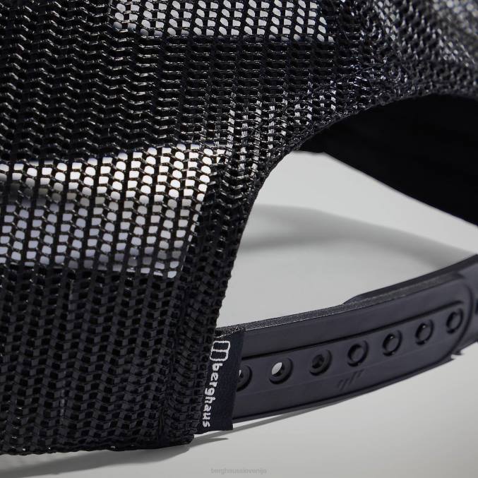 Berghaus uniseks tovornjakarska kapa z prepoznavnim logotipom 6JTH274 pokrivala Črna