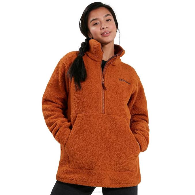 Berghaus ženske Hawkser flis s pol zadrgo 6JTH447 oblačila rjav