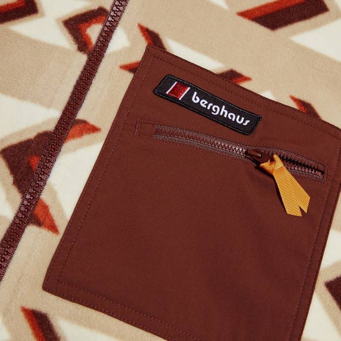 Berghaus ženske ascent 91 flis jakna 6JTH459 oblačila naravna/rjava