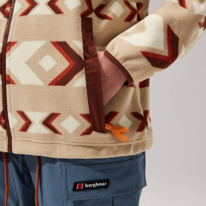 Berghaus ženske ascent 91 flis jakna 6JTH459 oblačila naravna/rjava