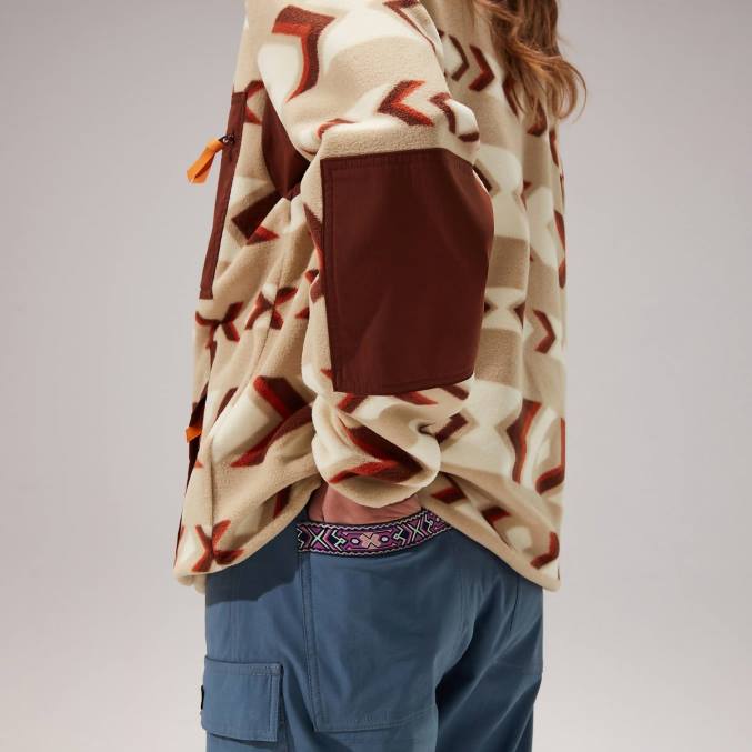 Berghaus ženske ascent 91 flis jakna 6JTH459 oblačila naravna/rjava