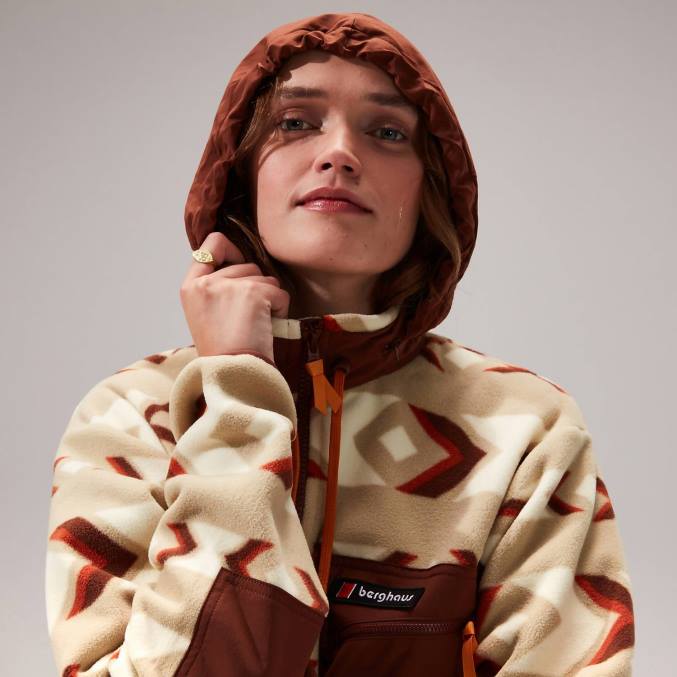 Berghaus ženske ascent 91 flis jakna 6JTH459 oblačila naravna/rjava