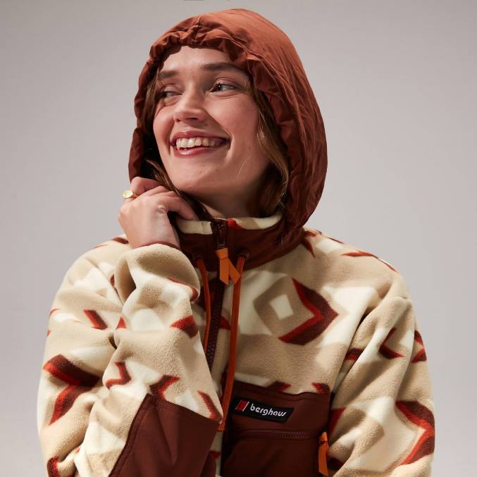 Berghaus ženske ascent 91 flis jakna 6JTH459 oblačila naravna/rjava