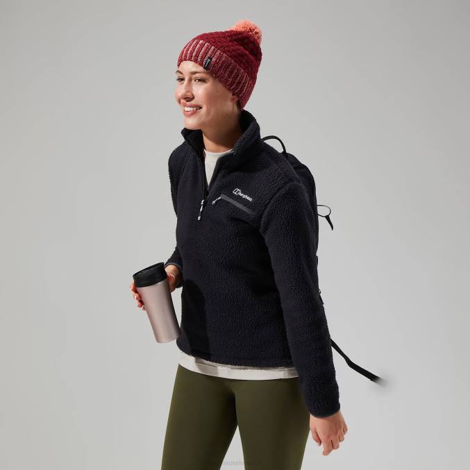 Berghaus ženske darria polovična zadrga 6JTH454 oblačila Črna