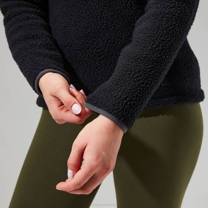 Berghaus ženske darria polovična zadrga 6JTH454 oblačila Črna