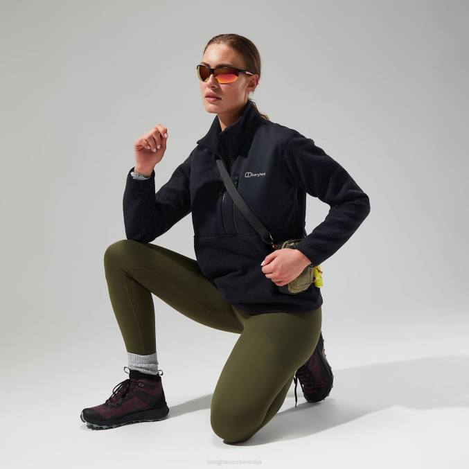 Berghaus ženske flis s pol zadrgo fadley 6JTH425 oblačila Črna