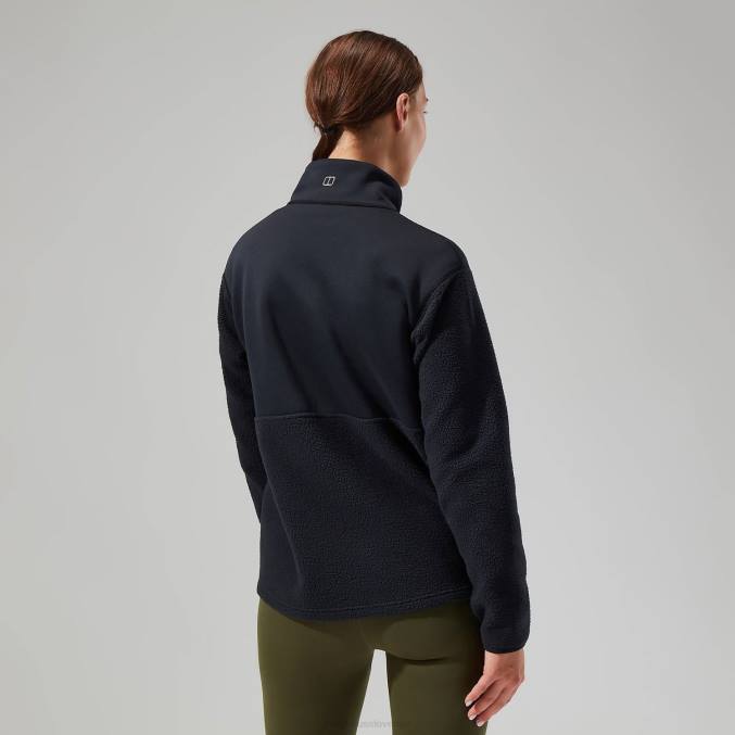 Berghaus ženske flis s pol zadrgo fadley 6JTH425 oblačila Črna