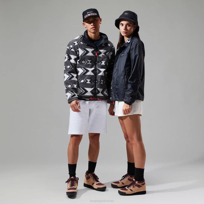 Berghaus ženske flis s polno zadrgo za vzvratni veter 6JTH442 oblačila črna/siva