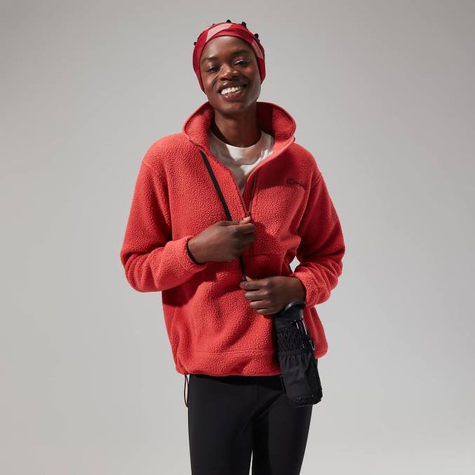 Berghaus ženske hawksker polovična zadrga 6JTH449 oblačila rdeča