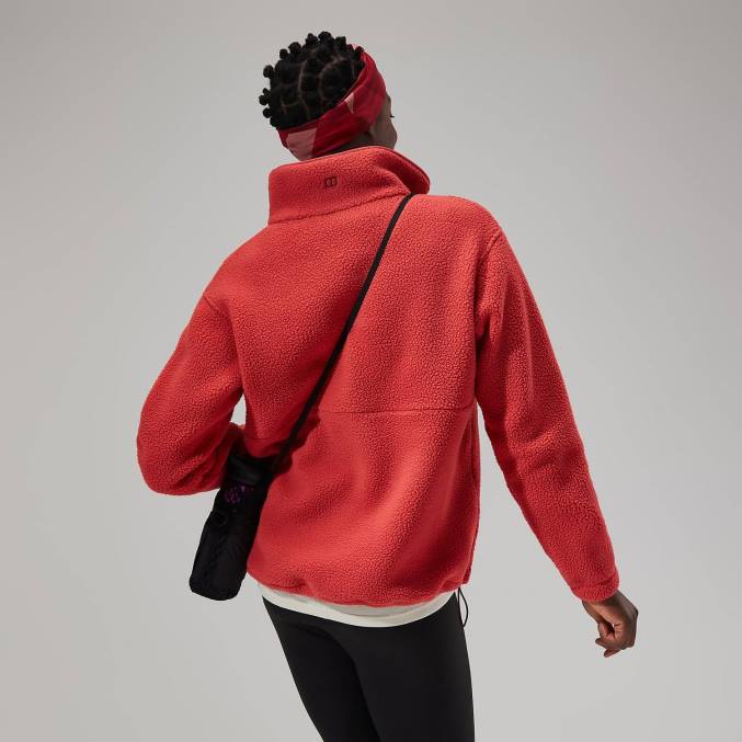 Berghaus ženske hawksker polovična zadrga 6JTH449 oblačila rdeča