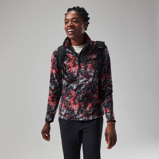 Berghaus ženske navala flis s pol zadrgo 6JTH434 oblačila svetlo siva/temno siva