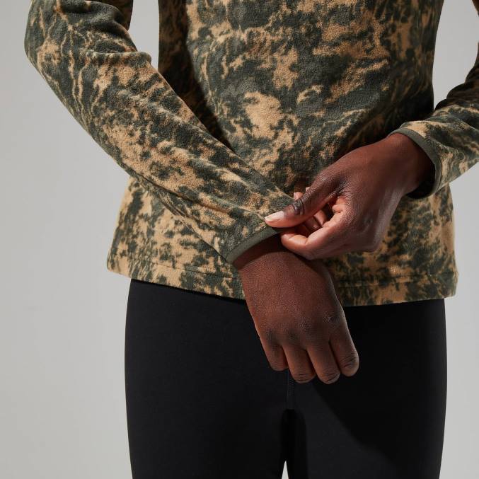 Berghaus ženske navala flis s pol zadrgo 6JTH435 oblačila zelena/temno zelena