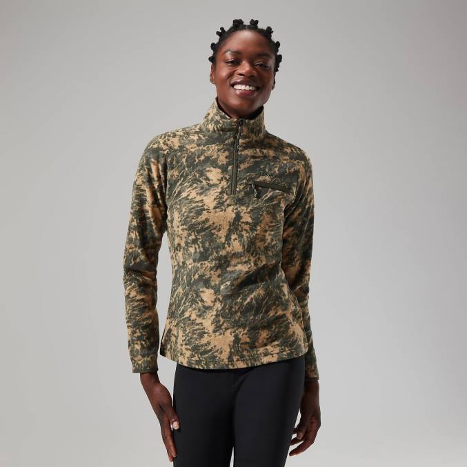 Berghaus ženske navala flis s pol zadrgo 6JTH435 oblačila zelena/temno zelena