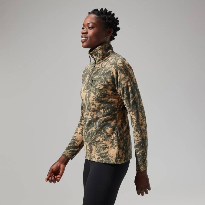 Berghaus ženske navala flis s pol zadrgo 6JTH435 oblačila zelena/temno zelena