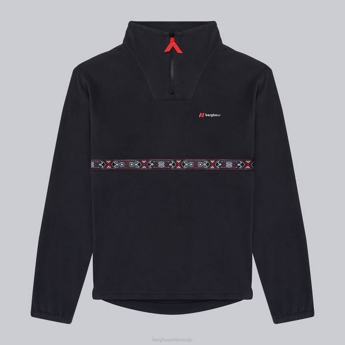 Berghaus ženske prevelik flis aztec s polzadrgo 6JTH453 oblačila Črna