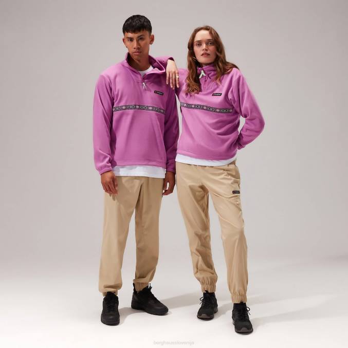 Berghaus ženske prevelik flis aztec s polzadrgo 6JTH458 oblačila vijolična
