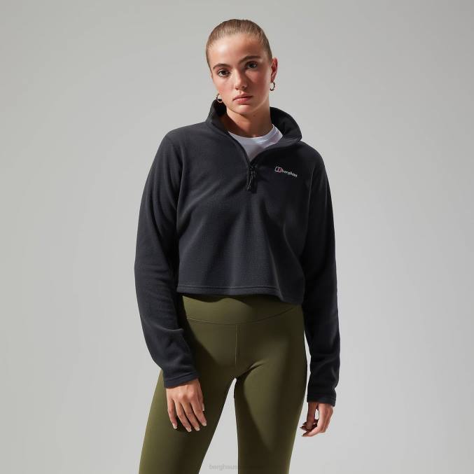 Berghaus ženske urbana prism crop pol zip 6JTH417 oblačila Črna