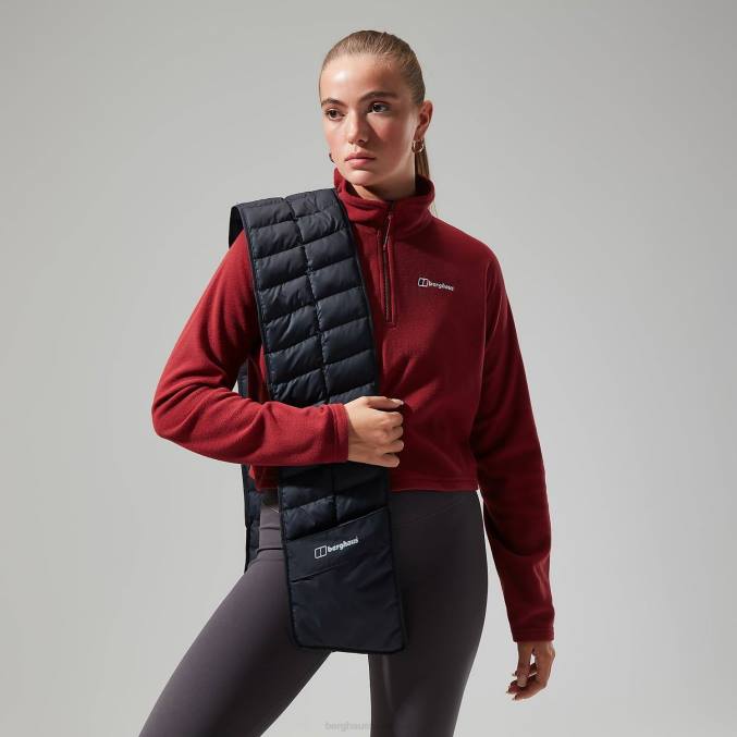 Berghaus ženske urbana prism crop pol zip 6JTH418 oblačila syrah