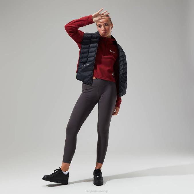 Berghaus ženske urbana prism crop pol zip 6JTH418 oblačila syrah