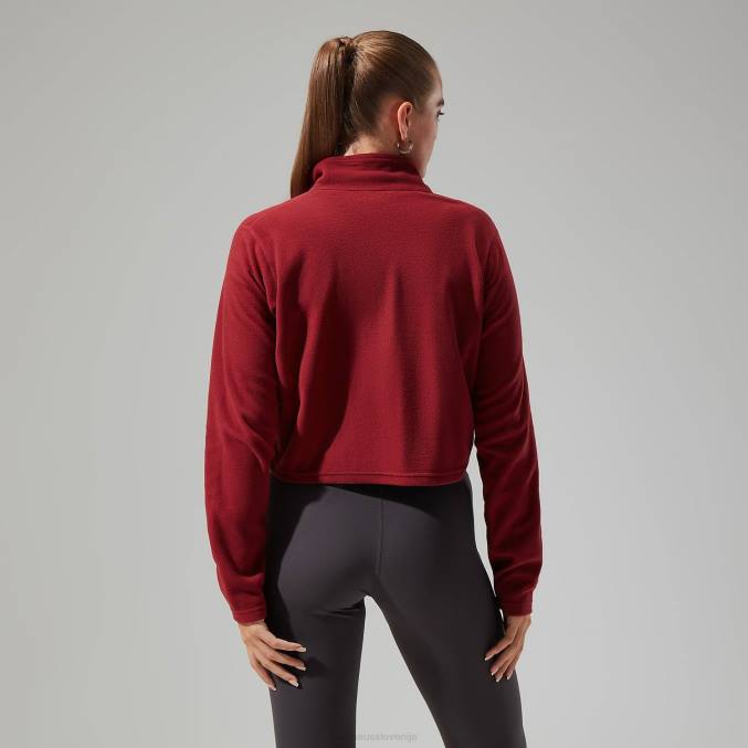 Berghaus ženske urbana prism crop pol zip 6JTH418 oblačila syrah