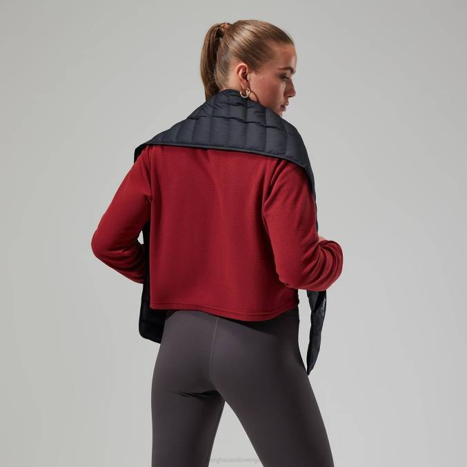 Berghaus ženske urbana prism crop pol zip 6JTH418 oblačila syrah