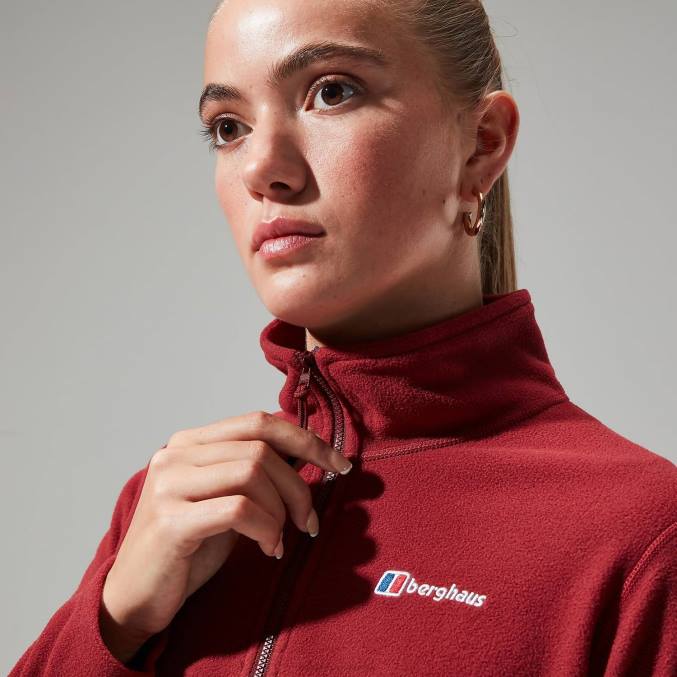 Berghaus ženske urbana prism crop pol zip 6JTH418 oblačila syrah