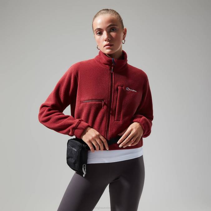 Berghaus ženske urbana skrajšana co-ord jakna iz flisa 6JTH432 oblačila syrah/temno rdeča