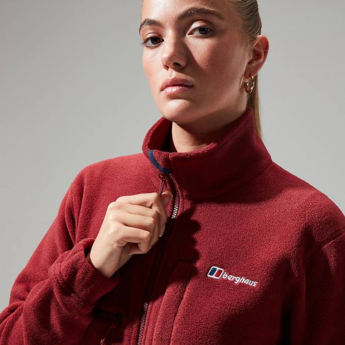 Berghaus ženske urbana skrajšana co-ord jakna iz flisa 6JTH432 oblačila syrah/temno rdeča