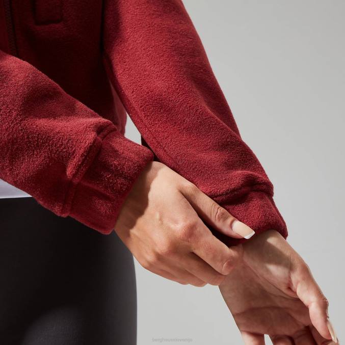 Berghaus ženske urbana skrajšana co-ord jakna iz flisa 6JTH432 oblačila syrah/temno rdeča