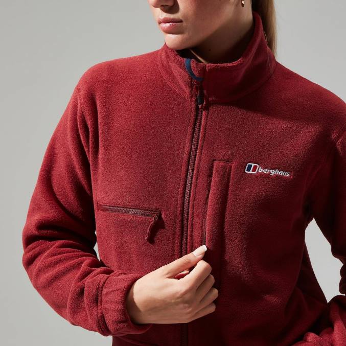 Berghaus ženske urbana skrajšana co-ord jakna iz flisa 6JTH432 oblačila syrah/temno rdeča