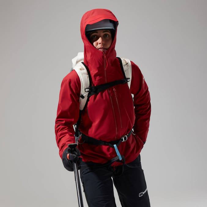 Berghaus ženske jakna mtn seeker gtx 6JTH353 oblačila rdeča dalija/visoka rdeča