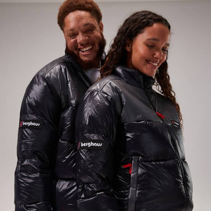 Berghaus ženske blokback puhovke 6JTH409 oblačila črna/siva