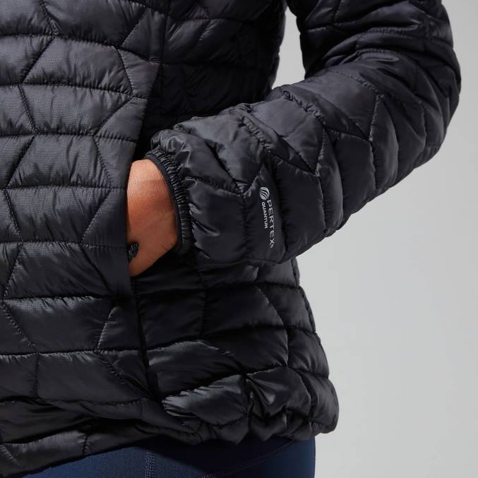 Berghaus ženske cuillin izoliran pulover s kapuco 6JTH375 oblačila črtasto črna/siva črta