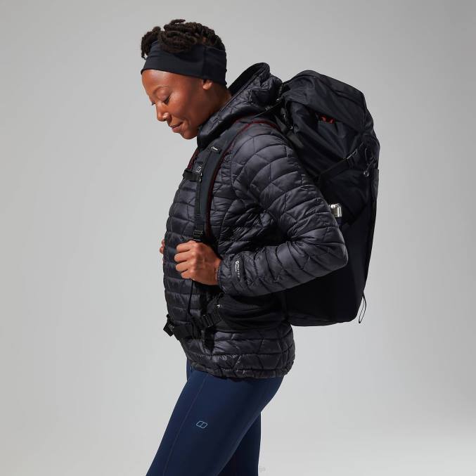 Berghaus ženske cuillin izoliran pulover s kapuco 6JTH375 oblačila črtasto črna/siva črta