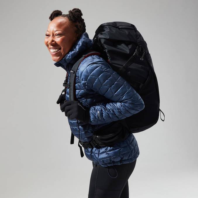 Berghaus ženske cuillin izoliran pulover s kapuco 6JTH376 oblačila dusk/modri blazer