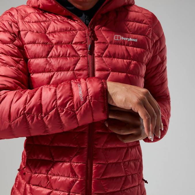 Berghaus ženske cuillin izoliran pulover s kapuco 6JTH377 oblačila rdeča dalija/sira