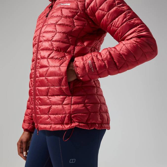 Berghaus ženske cuillin izoliran pulover s kapuco 6JTH377 oblačila rdeča dalija/sira