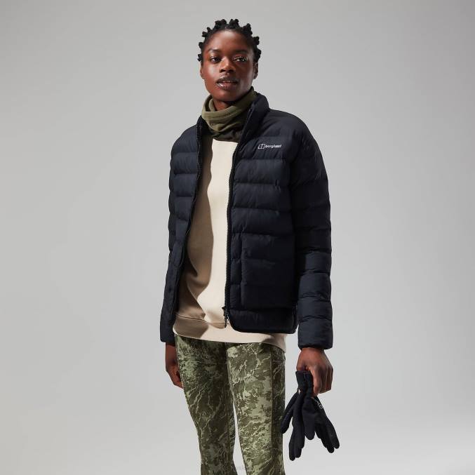 Berghaus ženske cvetlična jakna 6JTH386 oblačila jet črna