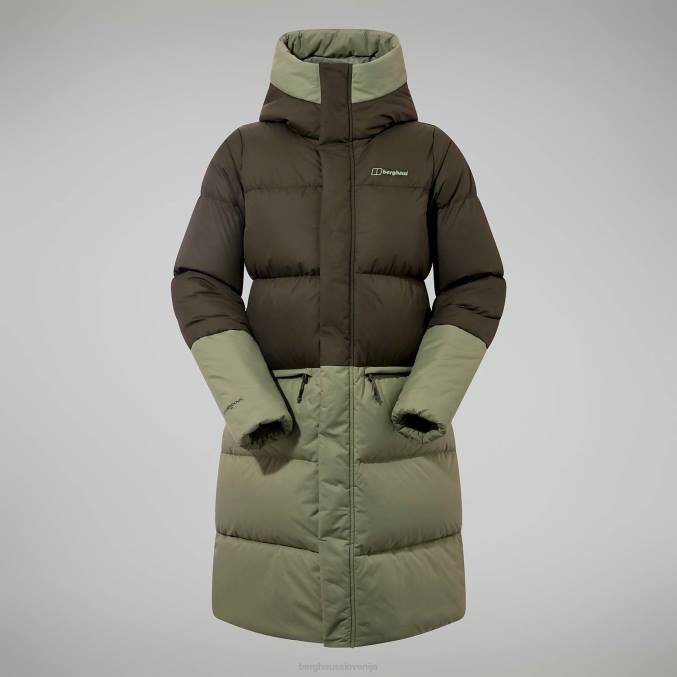 Berghaus ženske dolga jakna z odsevom izgorevanja 6JTH404 oblačila zelena