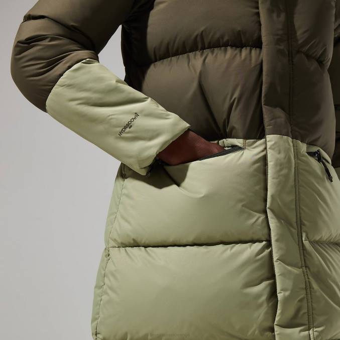 Berghaus ženske dolga jakna z odsevom izgorevanja 6JTH404 oblačila zelena