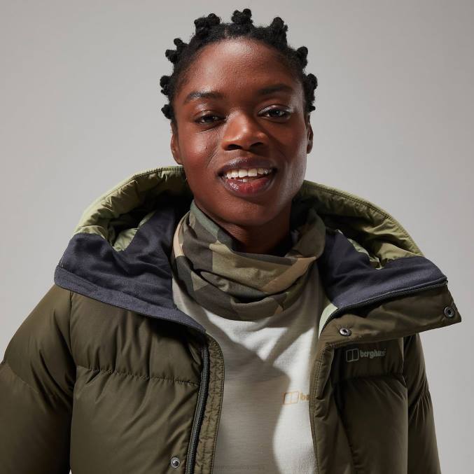 Berghaus ženske dolga jakna z odsevom izgorevanja 6JTH404 oblačila zelena