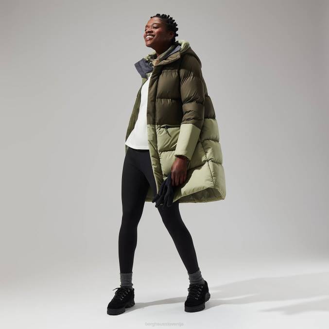 Berghaus ženske dolga jakna z odsevom izgorevanja 6JTH404 oblačila zelena