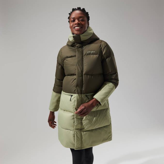 Berghaus ženske dolga jakna z odsevom izgorevanja 6JTH404 oblačila zelena